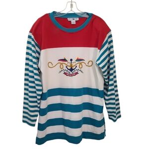 White Stag Vintage Top With "Shoulder Pads" Medium